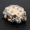 5 Way Holder Power Distributor Block, Vehicle Audio Block, Zinc Alloy Preventive Holder with 10GA Inlet and 22GA4GA28GA Outlets for Car Stereo System view 4