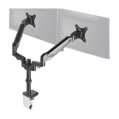 ADBWEKKF Black Dual 17" to 32" Heavy Duty Computer Monitor Pneumatic Arm Desk Stand -