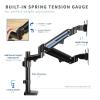 ADBWEKKF Black Dual 17" to 32" Heavy Duty Computer Monitor Pneumatic Arm Desk Stand - view 2