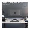 ADBWEKKF Black Single LCD Monitor Adjustable Desk Stand, Fits 1 Screen - view 4