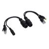 12V Passive POE Adapter Cable Splitter Injector, Waterproof Black - Power & Data Over Ethernet, Extend Network Devices Like IP Cameras & Access Points (Black) view 2