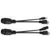 12V Passive POE Adapter Cable Splitter Injector, Waterproof Black - Power & Data Over Ethernet, Extend Network Devices Like IP Cameras & Access Points (Black) view 4