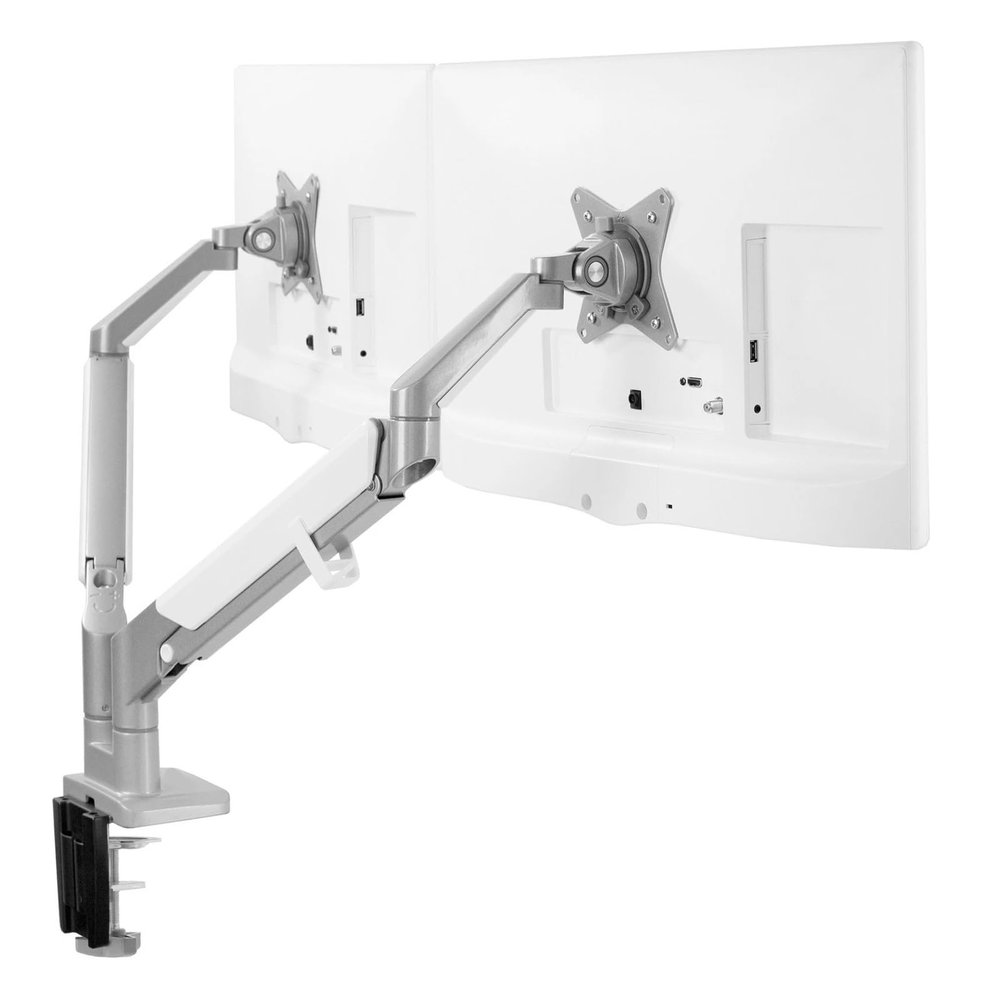 ADBWEKKF Aluminum Dual 17" to 32" Monitor Pneumatic Desk Mount -