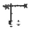 ADBWEKKF Black Dual Monitor Desk Stand Adjustable Bracket Fits Screens Up to 30 Inches view 1