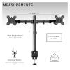 ADBWEKKF Black Dual Monitor Desk Stand Adjustable Bracket Fits Screens Up to 30 Inches view 2