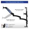 ADBWEKKF Black triple stand, 2 pneumatic arms, 1 fixed screen, 3 screens, up to 32 inches view 2