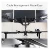ADBWEKKF Black triple stand, 2 pneumatic arms, 1 fixed screen, 3 screens, up to 32 inches view 3