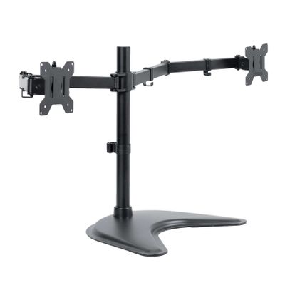 ADBWEKKF Freestanding Dual Monitor Desk Stand for Ultra-Wide Computer Screens up to 38 Inches
