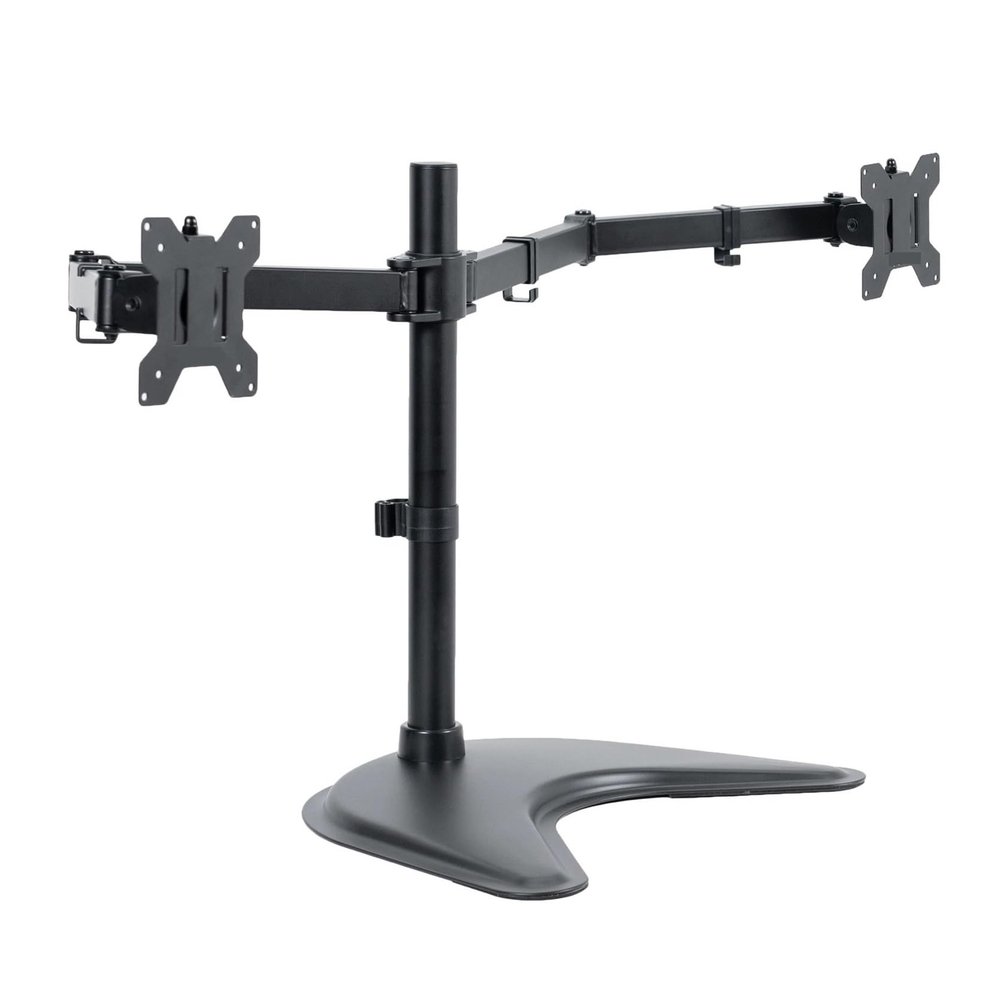 ADBWEKKF Freestanding Dual Monitor Desk Stand for Ultra-Wide Computer Screens up to 38 Inches
