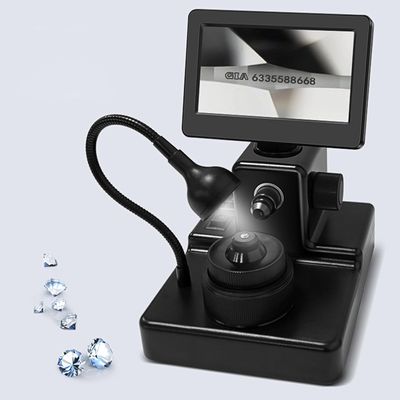 4.3Inch LCD Digital Microscope,Digital Diamond Girdle Viewer, 50-1000X Magnification, Biological Microscope Kit, Accurate Identification, for Diamond Inscription Viewer