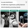 4.3Inch LCD Digital Microscope,Digital Diamond Girdle Viewer, 50-1000X Magnification, Biological Microscope Kit, Accurate Identification, for Diamond Inscription Viewer view 4