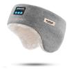 Bluetooth Headband Headphones Double-Layer Ear Warmer for Men Women Winter Cold Weather Wireless Music Fleece Lined Ear Muffs Outdoor Sports Running Cycling (Gray) view 1