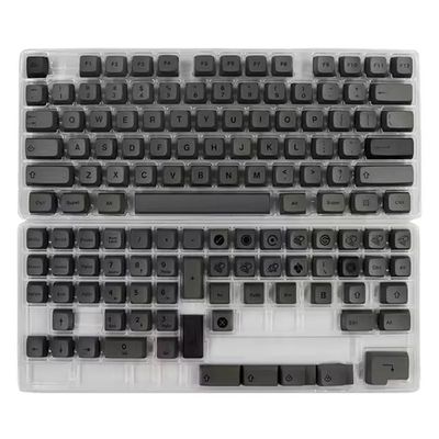 133Key Gray Mist XDA Profile Keycaps PBT Dye Sublimation Keycap for Mechanical Keyboards Game Keycaps Switches