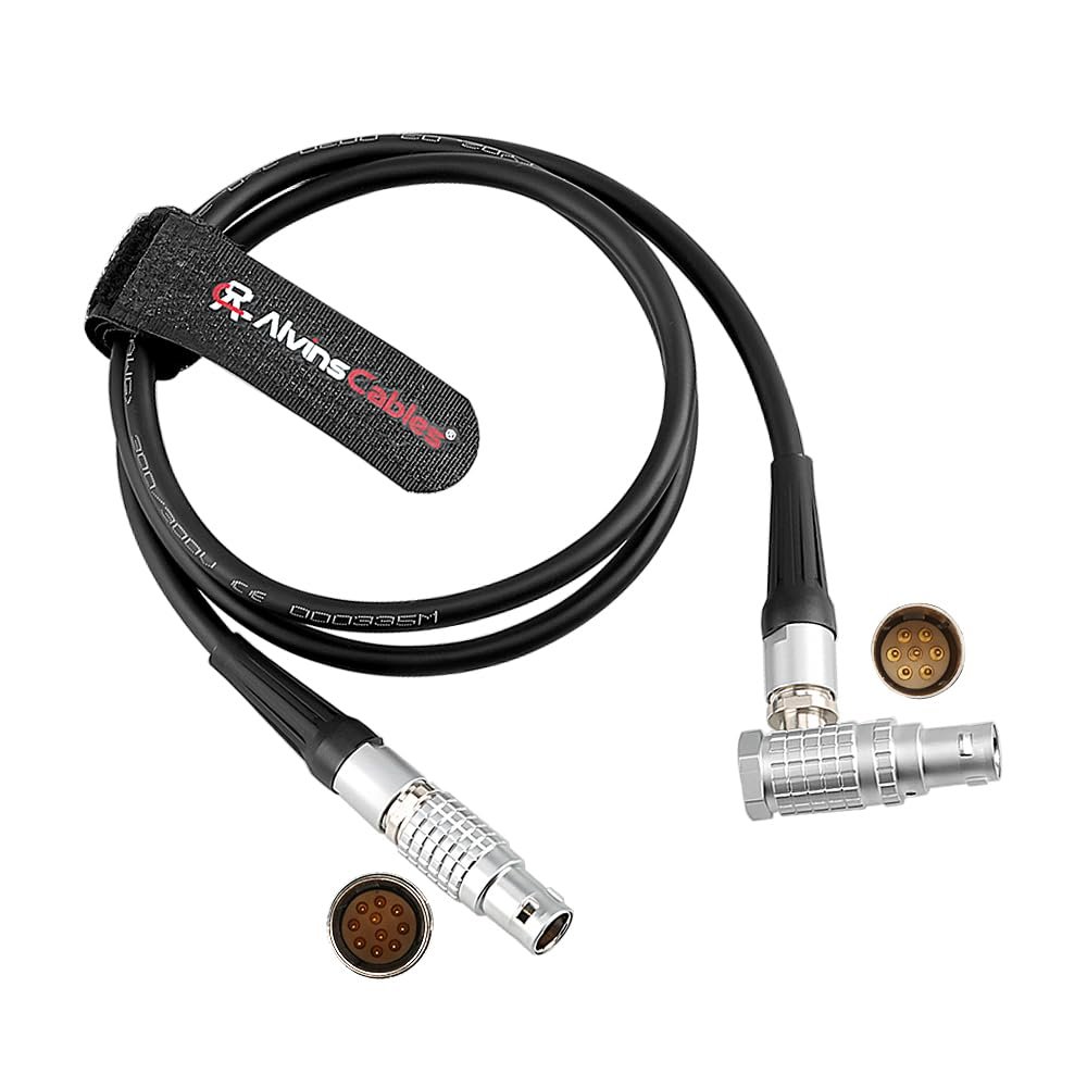 Alvin's Cables Run Stop Cable for ARRI SMC-1, EMC-1, AMC-1 to Alexa Mini EXT Camera, 10 Pin to Right Angle 7 Pin, Compatible with K2.0007730, 80cm| 2.6ft