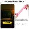 (2 Pack) ONEBOM Silicone TV Remote Cover, (6.2 Inch*1.5 Inch) Glow in The Dark, Anti Slip Silicone Protective Case with Lanyard(Glow Blue&Glow Yellow) view 3