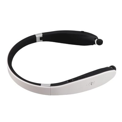 Aumotop Foldable Neck Hanging Headset for Pure Sound in Noisy Environment, for Music LoversBlack (Black White)