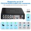 Douevo 8CH CCTV Security DVR Recorder with AI Human/Vehicle Detection, 8 Channel 1080p Hybrid 5-in-1 Wired DVR for Security Camera, Supports 8CH Analog and IP Cameras, Remote Access (No Hard Drive) view 3