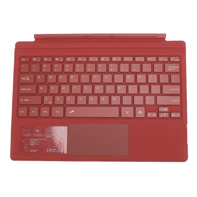 Aumotop Magnetic Backlit Keyboard Multi Touchpad Wireless Tablet Keyboard for Pro 3 4 5 6 7, Colorful Backlight, Rechargeable, for Daily Work and Entertainment (Red)