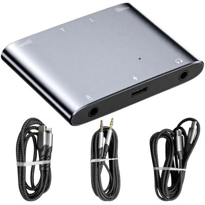 yeeplant Stereo Audio Adapter for Live Streaming, 32Bit/384Khz, Aluminum Design, Perfect for Singing, Recording, and Podcasts
