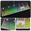 133 Key Double Shot PBT Keycaps Shine Through Gradients Green Keycap Set view 2