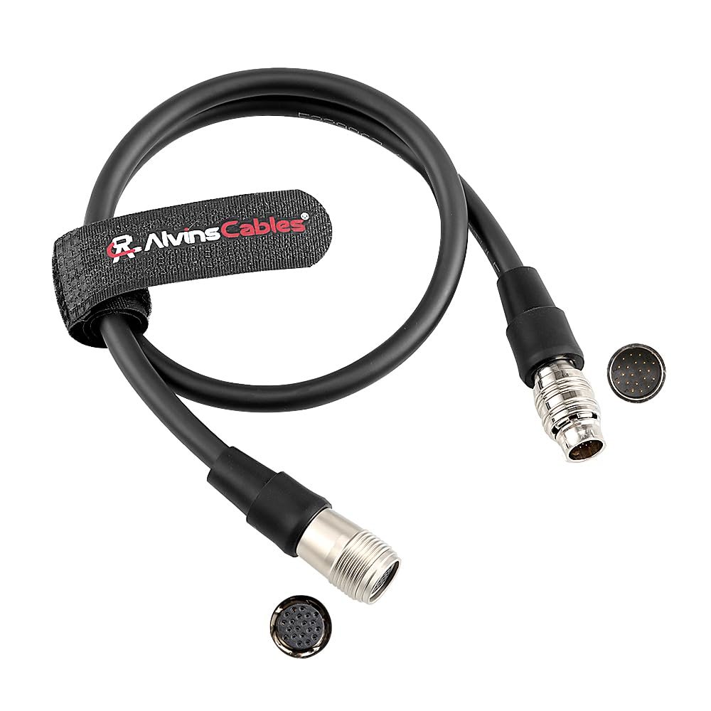 Alvin's Cables Hirose 20 Pin Male to Female Extension Cable for Canon CN-E18-80mm Lens to FPD-400D| ZSG-C10| ZSD-300D Controller 2M/6.6ft