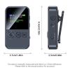HD Music Player, Low-Latency Receiver, Wireless Transmitter with Compact Design, 2.52x1.46x0.98 inches Portable Audio Device, Music Receiver with Clear Sound, Player Device for Car and Tablets view 2