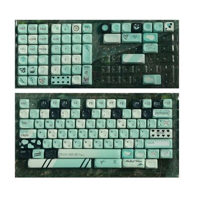 131 Fantasy Summer English PBT Keycaps MOA Profile for Mechanical Keyboards