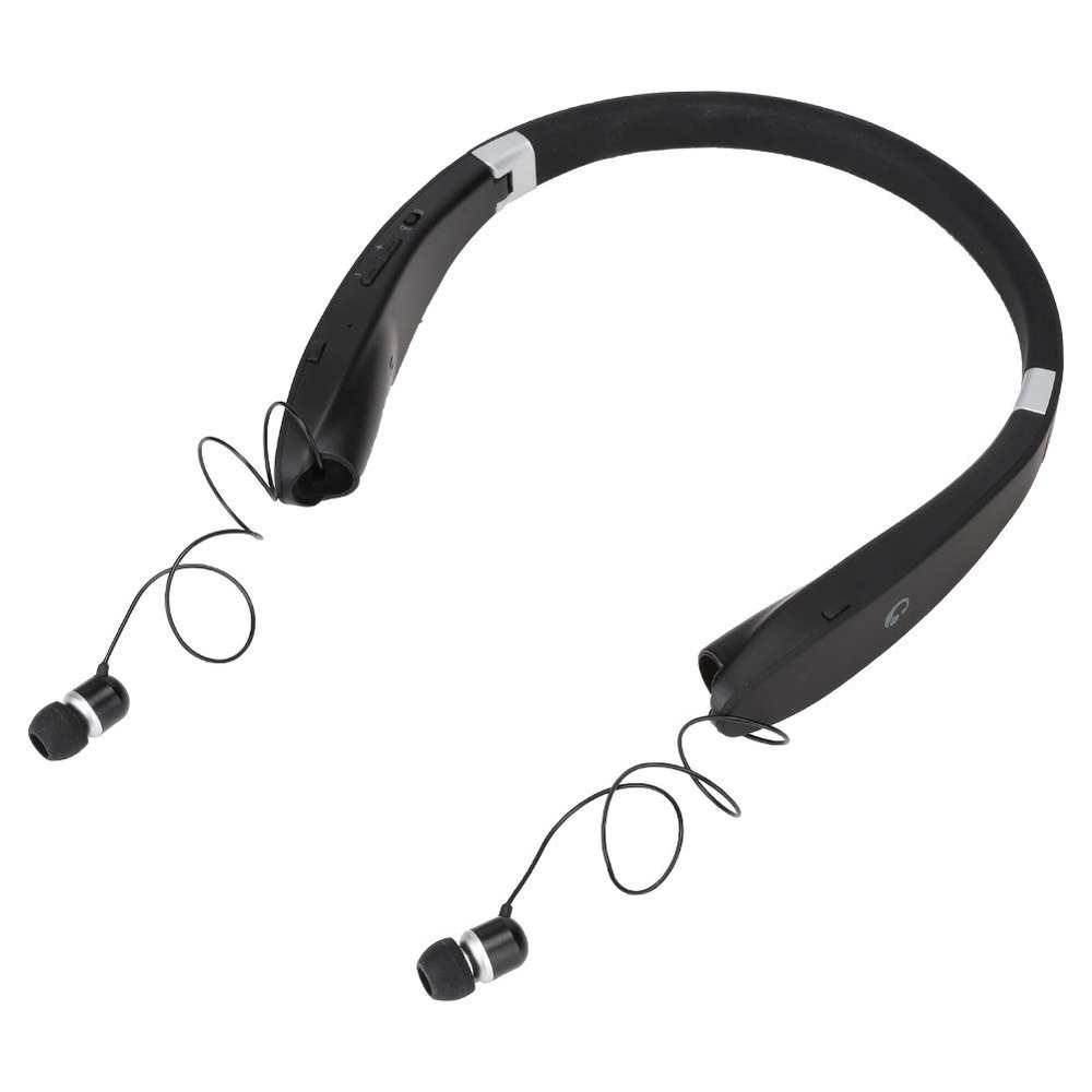 Aumotop Foldable Neck Hanging Headset for Pure Sound in Noisy Environment, for Music LoversBlack (Black)