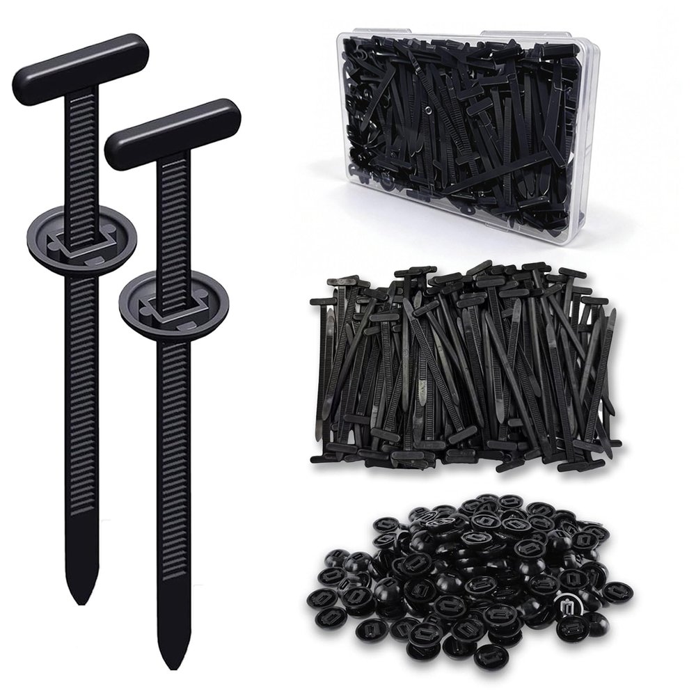 100PCS Nylon Universal Cable Tie Buckle by Fixion Tools, Heavy Duty Car Zip Ties Holder, Self-Locking Cable Tie Buckle, Automotive Retainer Clips for Trim Bumper Door Panel Repair