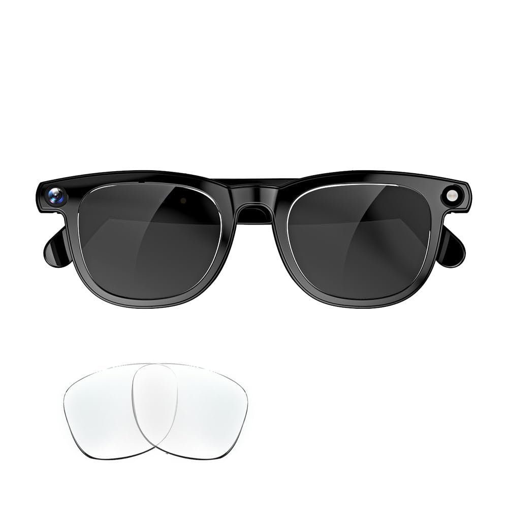 Padmate Viewmate AI Smart Glasses with Camera 1080P HD Recording & Voice Control Bluetooth Translation Glasses with 164 Languages, Music Playback, Hands-Free Calls