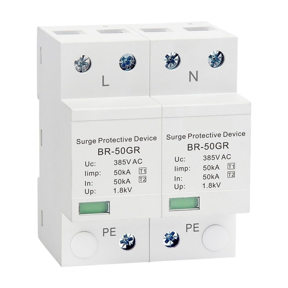 YUANFANNN Surge Protective Device Low Voltage Surge Protector SPD Power Supply Lightning Arrester TY-50GR 2P Suppressor Surge Protection Device