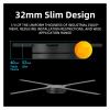 65CM 4 Blades Advertising Display Holographic LED Fan Billboard 3D Hologram Pictures Video Technology Projector High Brightness(640LED) view 4