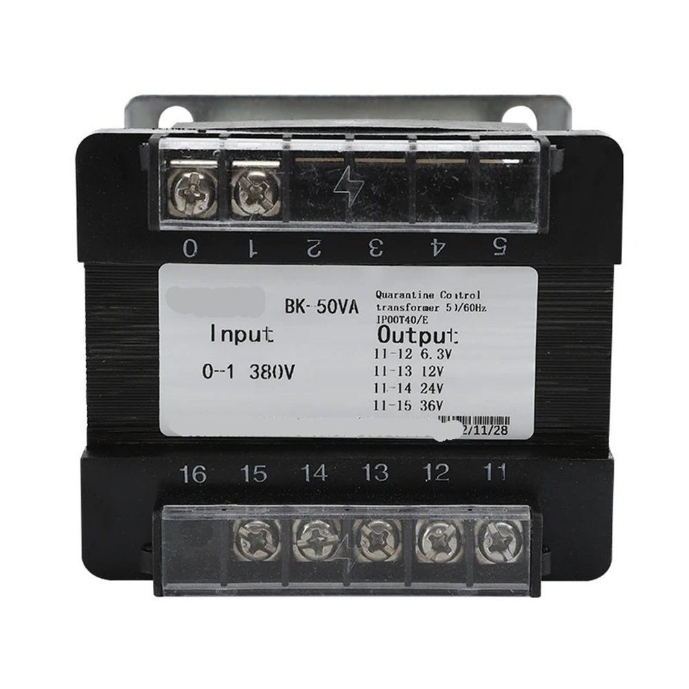 BK-50VA 50W All Copper BK Type Control Power Transformer 220V/380V 110V Input 220V 36V 24V 18V 15V 12V 6.3V Output 1Pcs(230V,230V)