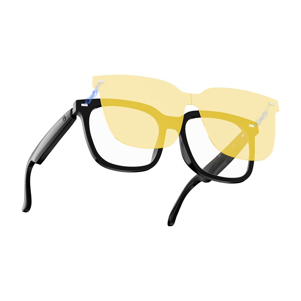 Volcano King Coffee AI Smart Glasses with ChatGPT & DeepSeek - Bluetooth Wireless Stereo for Real-Time Translation, Calls, Music | Hands-Free AI Assistant for Men, Women and Students(A15)
