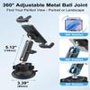 CANHET Heavy Duty Car Tablet Mount for Truck & SUV, Strong Suction Cup Dashboard/Windshield Holder with Anti-Shake Metal Arm, Fit for iPad Pro/Air/Mini, Galaxy Tabs, Fire 4.7-13" Devices view 4