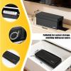 Tamfile Cable Management Box, Fireproof Foldable Cord Organizer and Cover, Heat Resistant Large Power Strip Organizer for TV Wires, Computer and USB Hub with Cable Clips & Reusable Cable Ties (Black) view 4