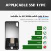 M.2 NVMe PCIe SSD Enclosure, USB3.1 Gen2 Type C External Hard Drive Enclosure, Aluminum Alloy Shell with JMS583 Chip, 10Gbps Transfer Speed for Laptop PC Smartphone, Supports (Black) view 4