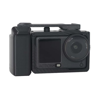 3D Printing Street Grip Vlog Holder for DJI Osmo Action 6 Secure & Portable Lightweight & Durable Combo Camera Handle Mount Accessories with Wrist Strap Ensuring Comfortable and Efficient Shooting