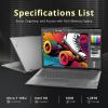 Lenovo Yoga 7i 2-in-1 16" 2K Touchscreen Laptop, Intel Ultra 7 155U, 16GB LPDDR5X, 1.28TB Storage(1TB SSD +288GB Docking Station Set), Fingerprint Reader, Backlit Keyboard, WiFi 6E, Win 11 Pro, Grey view 3