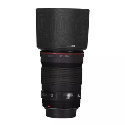 EF 135 2 Camera Lens Skin Anti-Scratch Sticker for Canon EF 135mm F2 Coat Vinyl Protective Film Decals(Circuit Black)