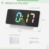 Vestamore Rgb Digital Alarm Clock With Snooze, Small Led Bedside Clock With Adjustable Brightness, Super Loud Alarm, Color Changing Display And Usb Charging view 2