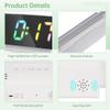 Vestamore Rgb Digital Alarm Clock With Snooze, Small Led Bedside Clock With Adjustable Brightness, Super Loud Alarm, Color Changing Display And Usb Charging view 3