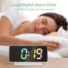 Vestamore Rgb Digital Alarm Clock With Snooze, Small Led Bedside Clock With Adjustable Brightness, Super Loud Alarm, Color Changing Display And Usb Charging view 4