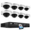 PANOOB 8 Channel Security Camera System, 8Pcs 5MP Wired Outdoor Surveillance IP PoE Dome Cameras with AI Person Vehicle Detection, Remote Access, Built-in Mic, 8CH 5MP PoE NVR 2TB HDD, PD63A0808-5M view 1