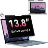 Yklssm Magnetic Privacy Screen for Microsoft Surface Laptop 7 13.8 Inch, Removable Anti Glare Blue Light Filter, 13.8 In Anti Spy Black Security Private Block Screen Protector view 1