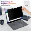 Yklssm Magnetic Privacy Screen for Microsoft Surface Laptop 7 13.8 Inch, Removable Anti Glare Blue Light Filter, 13.8 In Anti Spy Black Security Private Block Screen Protector view 3