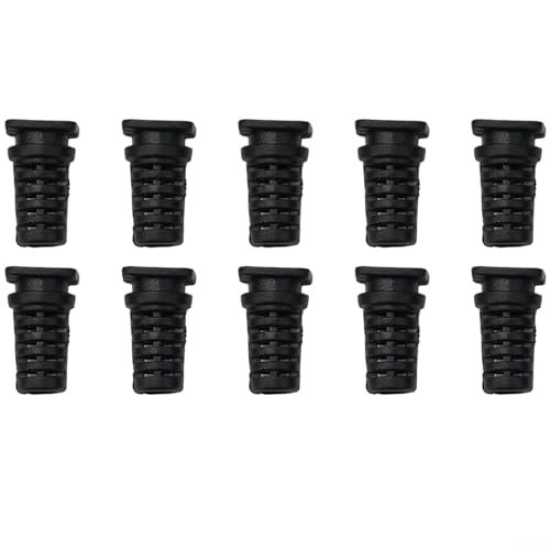 10-Pack Cable Gland Strain Relief Bushings, 3.5/4/5mm Inner Dia Rubber Cord Sleeves for Angle Grinder, Electric Drill & Power Tool Cable Protection(4mm-black)