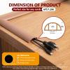 4FT Floor Cord Cover,Brown Cable Protector,Self Adhesive Hide Extension Cords,Prevent Cable Trips for Offices, Gyms,Cavity: 0.39"(W) x 0.27"(H) view 2