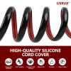 32FT Floor Cord Cover,Black Cable Protector,Self Adhesive Hide Extension Cords,Prevent Cable Trips for Offices, Gyms,Cavity: 0.39"(W) x 0.27"(H) view 3