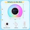 Vestamore Wake-Up Light Alarm Clock With Speaker, Kids Sleep Trainer, Rgb Light, Children'S Training Clock With Dimmable Display And Adjustable Brightness view 2